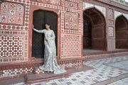 Elegant Pakistani Bridal Dress in Rich Red Velvet