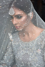 Elegant Pakistani Bridal Dress in Rich Red Velvet