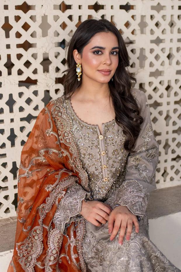 Eid Embroidered Raw Silk Dress Set