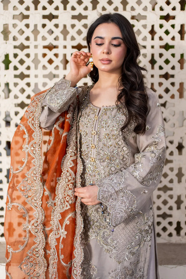Eid Embroidered Raw Silk Dress Set