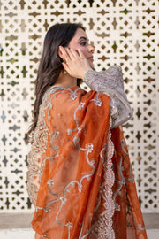 Eid Embroidered Raw Silk Dress Set