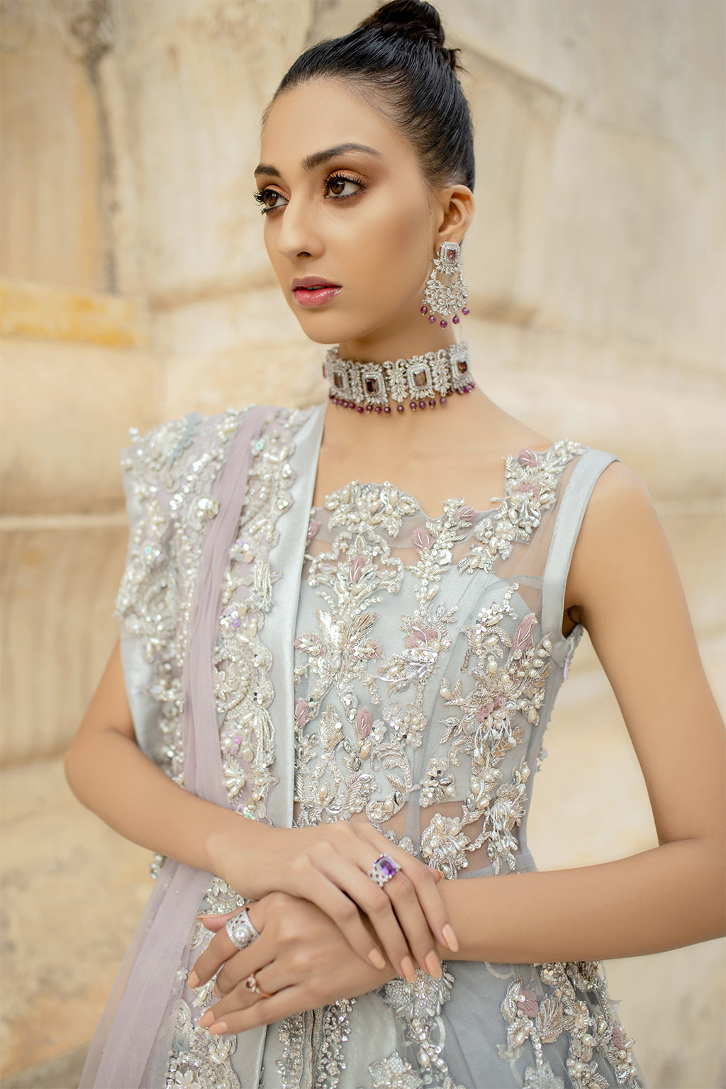 Exquisite Pakistani Bridal Dress with Embroidery and Elegance