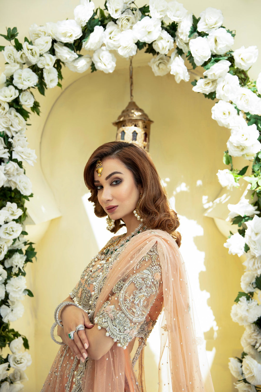 Elegant Peach Pakistani Bridal Dress for Your Special Day