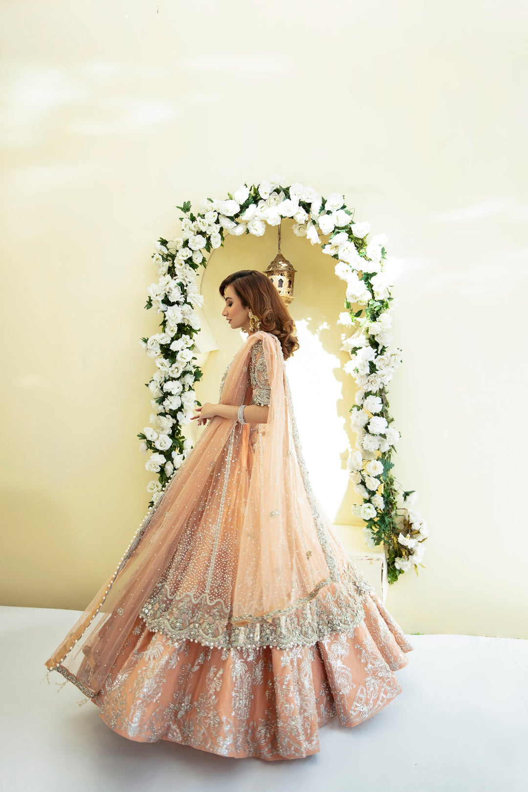 Elegant Peach Pakistani Bridal Dress for Your Special Day