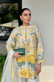 White Embroidered Organza Ensemble With Dupatta Pakistani Party