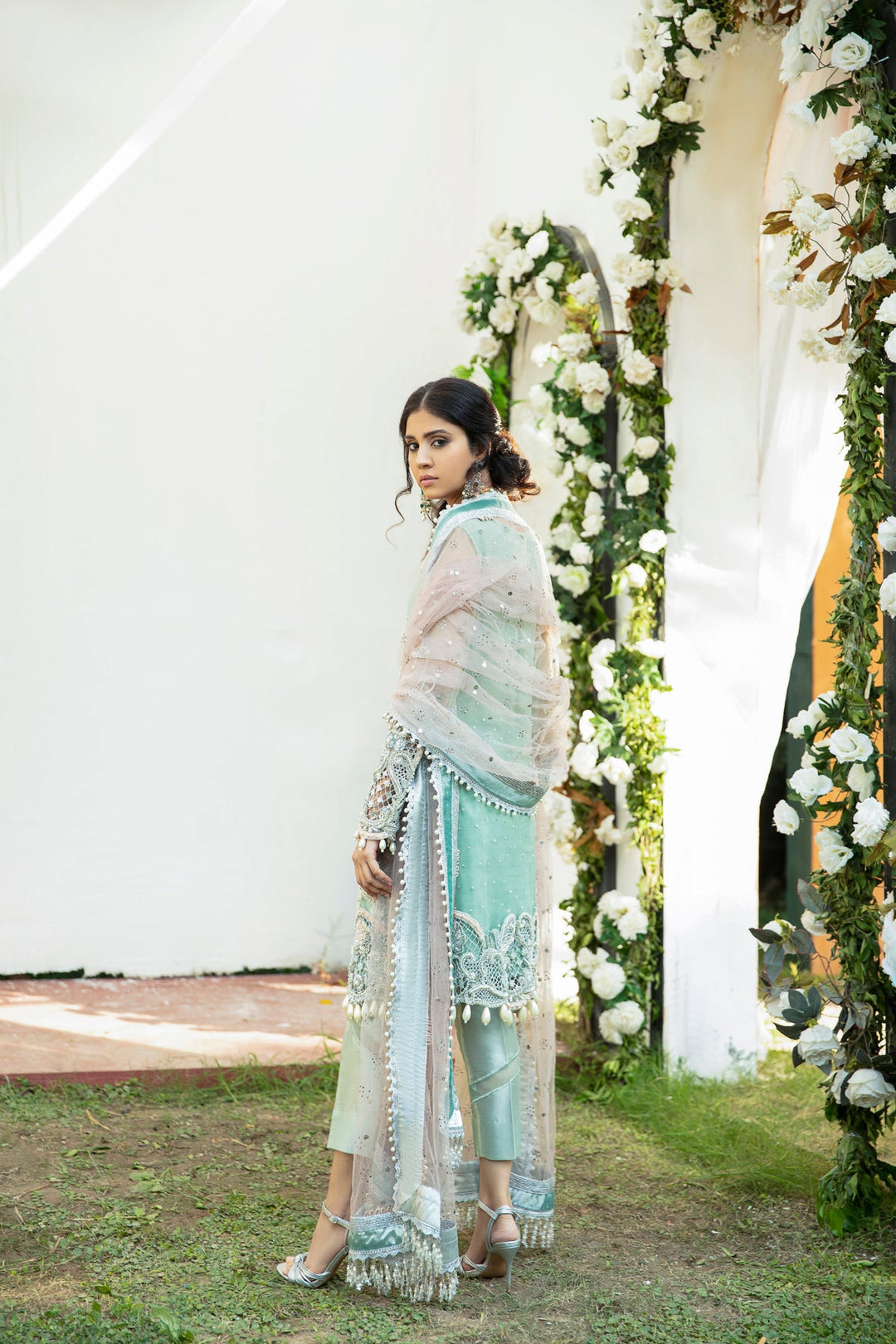 Elegant Pakistani Bridal Dress with Ethereal Details