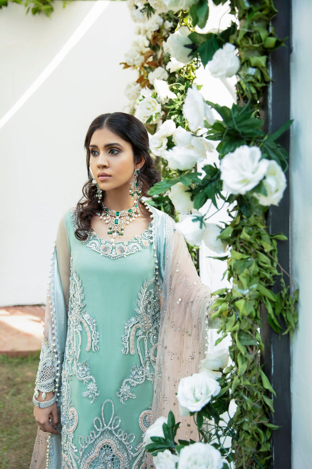 Elegant Pakistani Bridal Dress with Ethereal Details