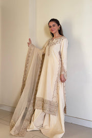 Dusty Pink Embroidered Organza Ensemble Pakistani Party Dress