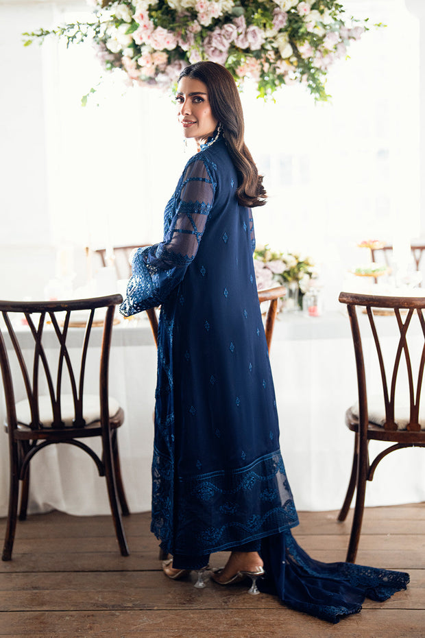 navy blue pakistani dresses Elegant Sequins Embroidered Chiffon Party Dress S colour:renata-mini-dress-asym-hem-mesh-black ZIMMY CHU Women's Green Wedding Guest Color:MALLARD-COTCORDUR