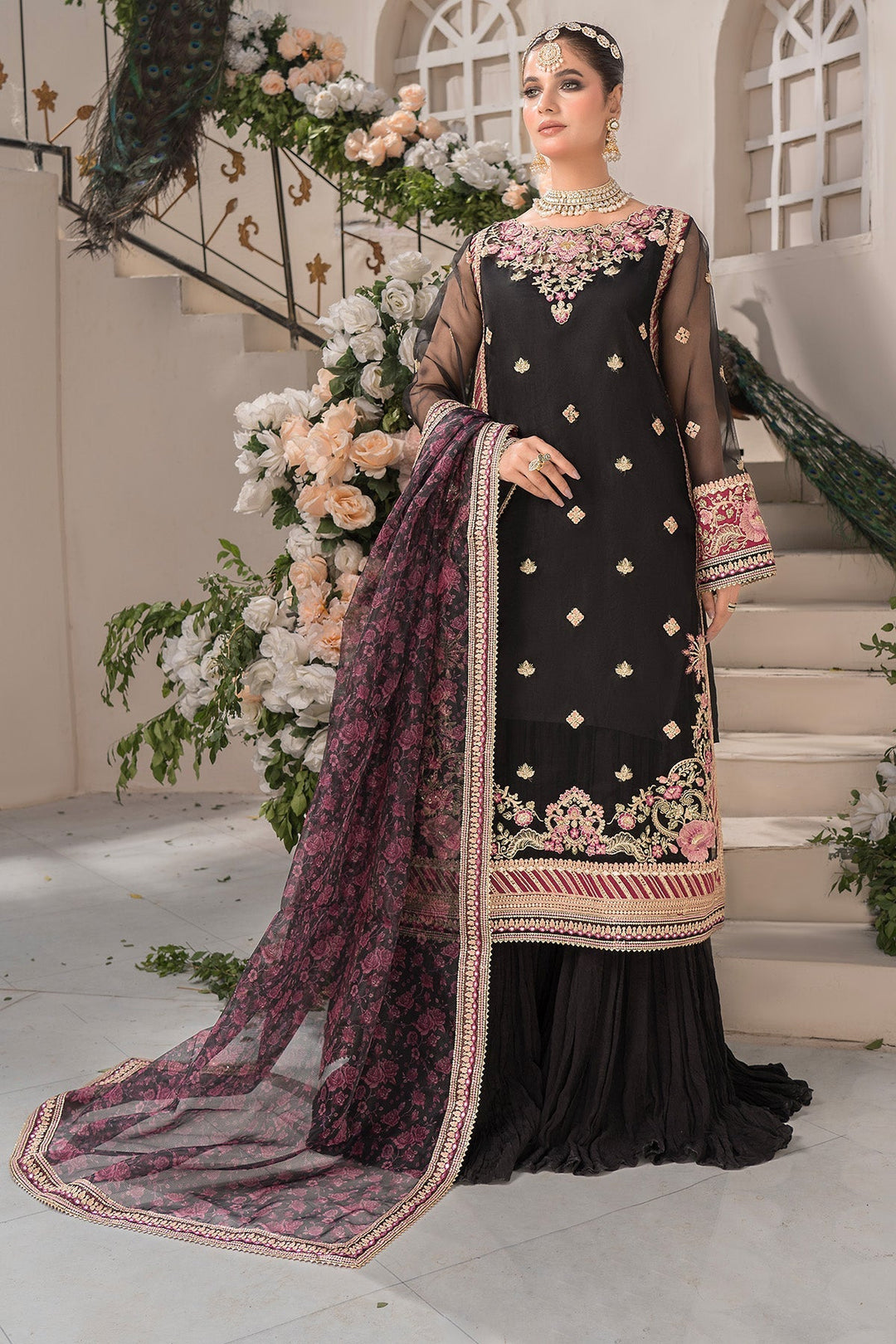 Imrozia Organza Pakistani Dresses Embroidered Organza