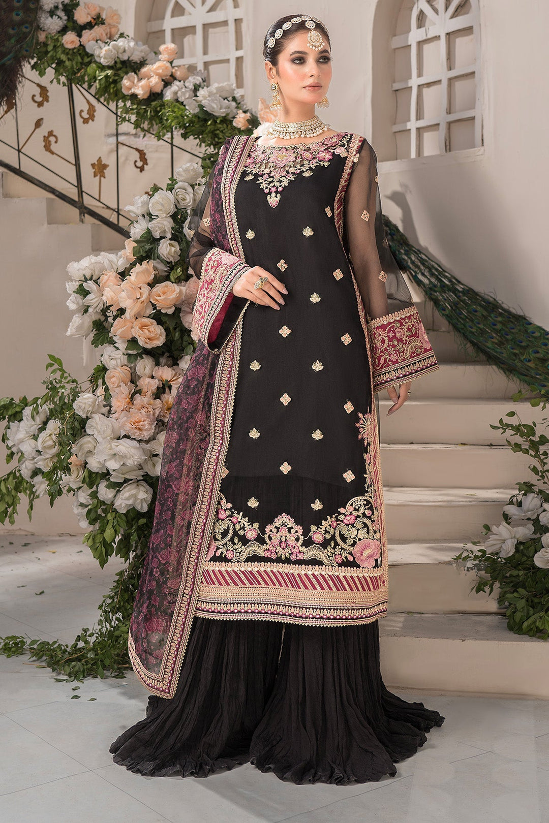 Imrozia Organza Pakistani Dresses Embroidered Organza