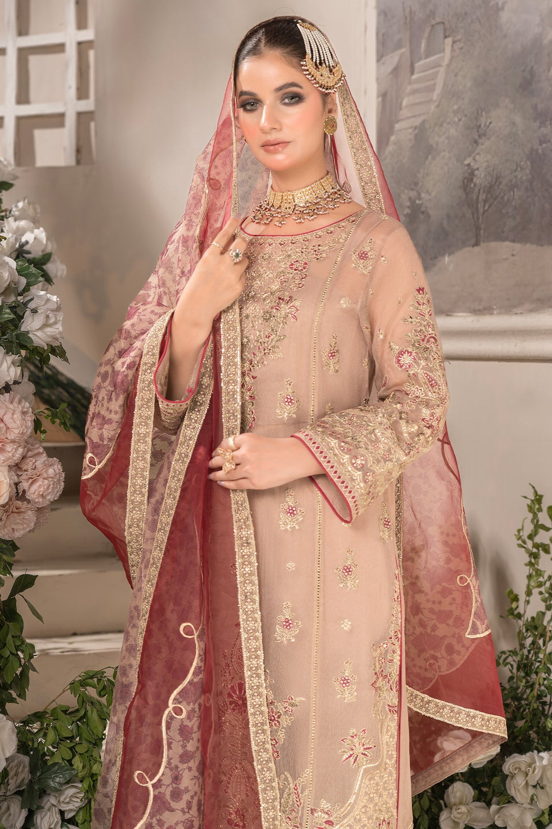 Khadi Embroidered Dress Set
