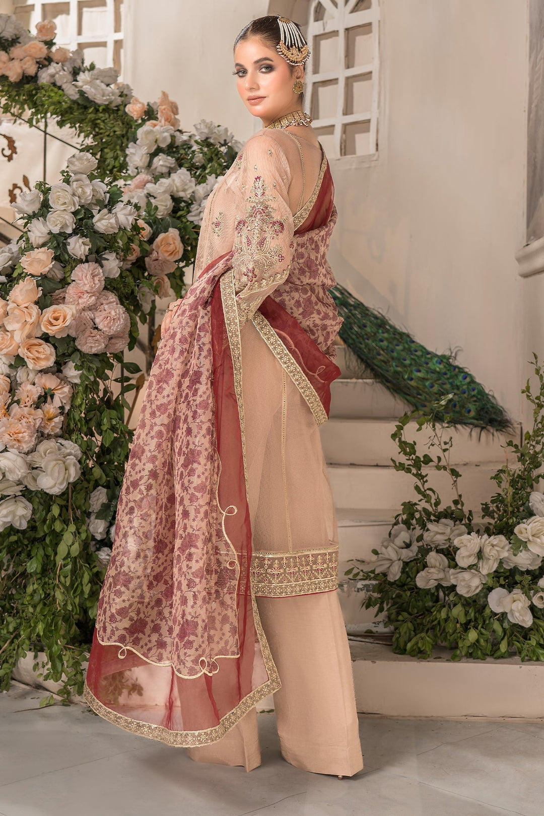Khadi Embroidered Dress Set