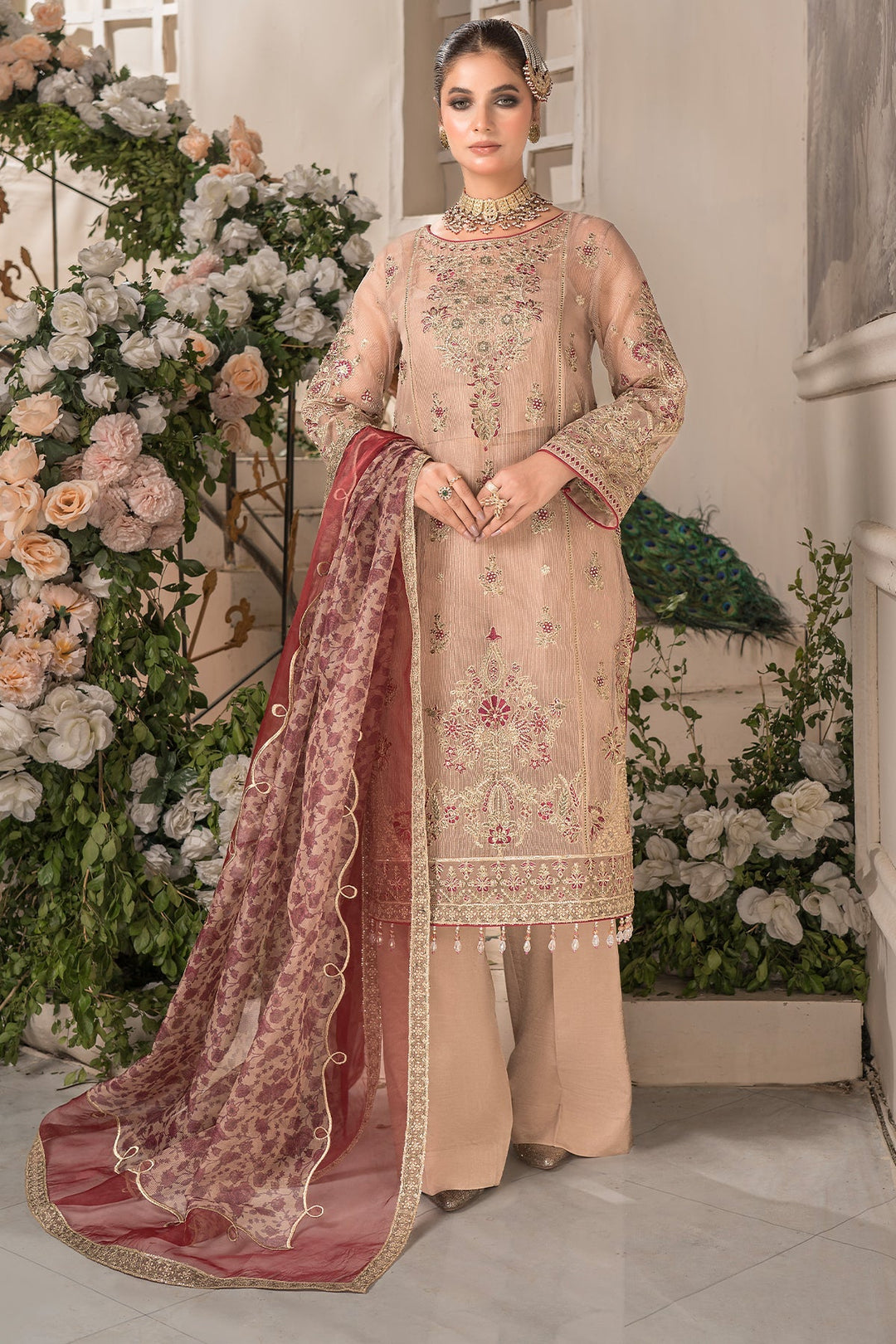 Imrozia Net Pakistani Dresses