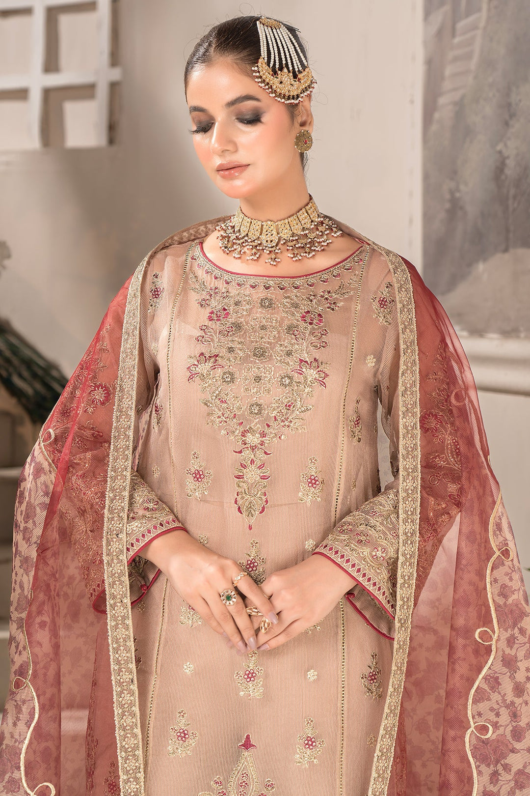 Imrozia Net Pakistani Dresses