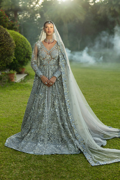 ice blue pakistani wedding dresses Bridal Dress in Gown Lehenga Style Style your Special days