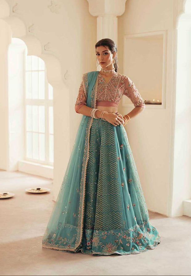 Indian Bridal Dress in Choli Dupatta and Lehenga Style