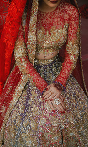 Indian Bridal Dress in Choli and Lehenga Style
