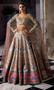 Indian Bridal Dress in Lehenga and Choli Style