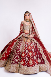 Indian Bridal Dress in Lehenga and Choli Style