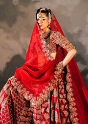 Indian Bridal Dress in Red Lehenga Choli Style