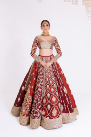 Indian Bridal Dress in Royal Lehenga and Choli Style