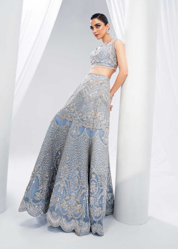 Indian Bridal Dress in Wedding Blue Choli Lehenga Style Online