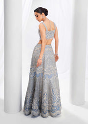 Indian Bridal Dress in Wedding Blue Choli Lehenga Style