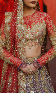 Indian Bridal Dress in Wedding Choli and Lehenga Style