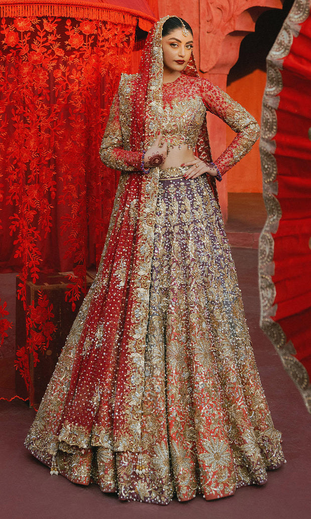 Indian Bridal Dress in Wedding Choli and Lehenga Style