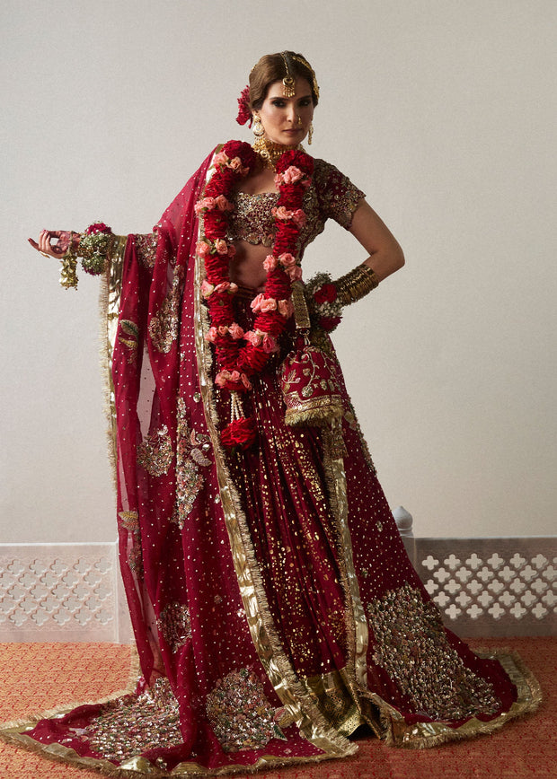 Indian Bridal Dress in Wedding Choli and Lehenga Style