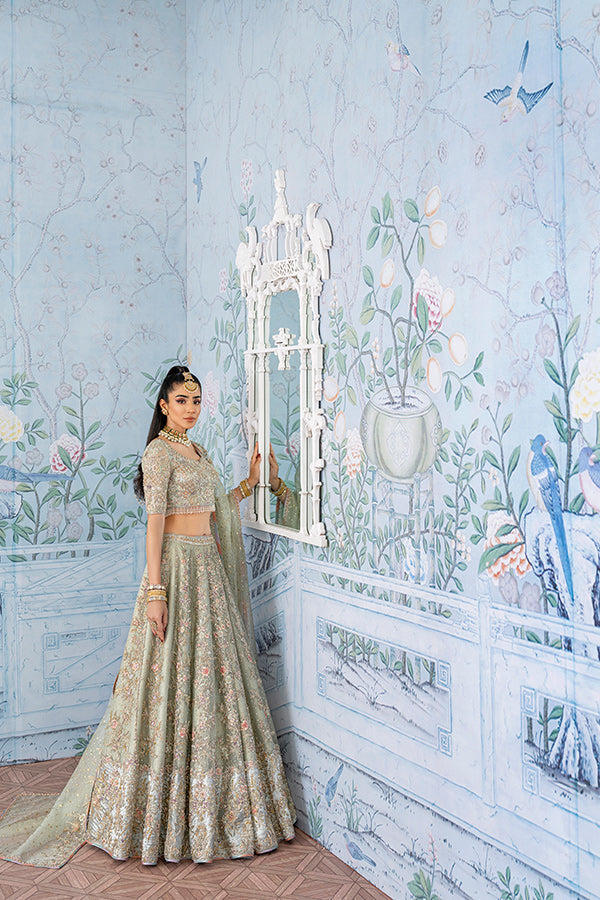 Indian Bridal Lehenga Choli and Dupatta Wedding Dress Online