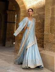 Indian Wedding Dress in Lehenga Choli and Jacket Style