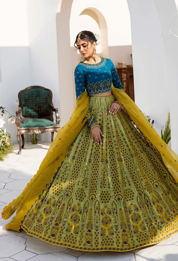 Indian Wedding Lehenga Choli and Dupatta Dress