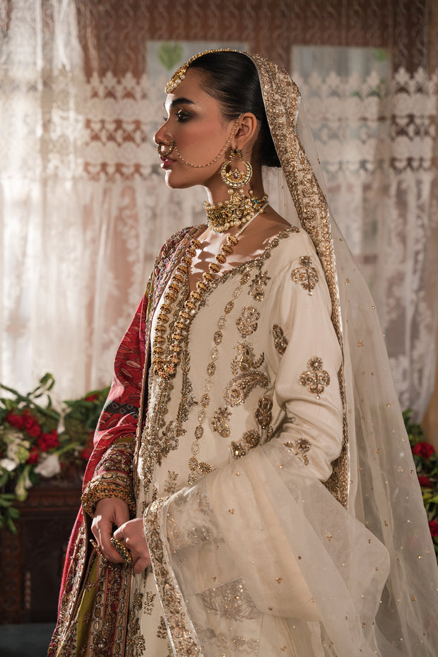 ivory and gold wedding dress A Line Lace Beaded White Dresses Off the Shoulder US10 / Custom Color 44bust) Ivory Gold Pakistani Bridal Dress