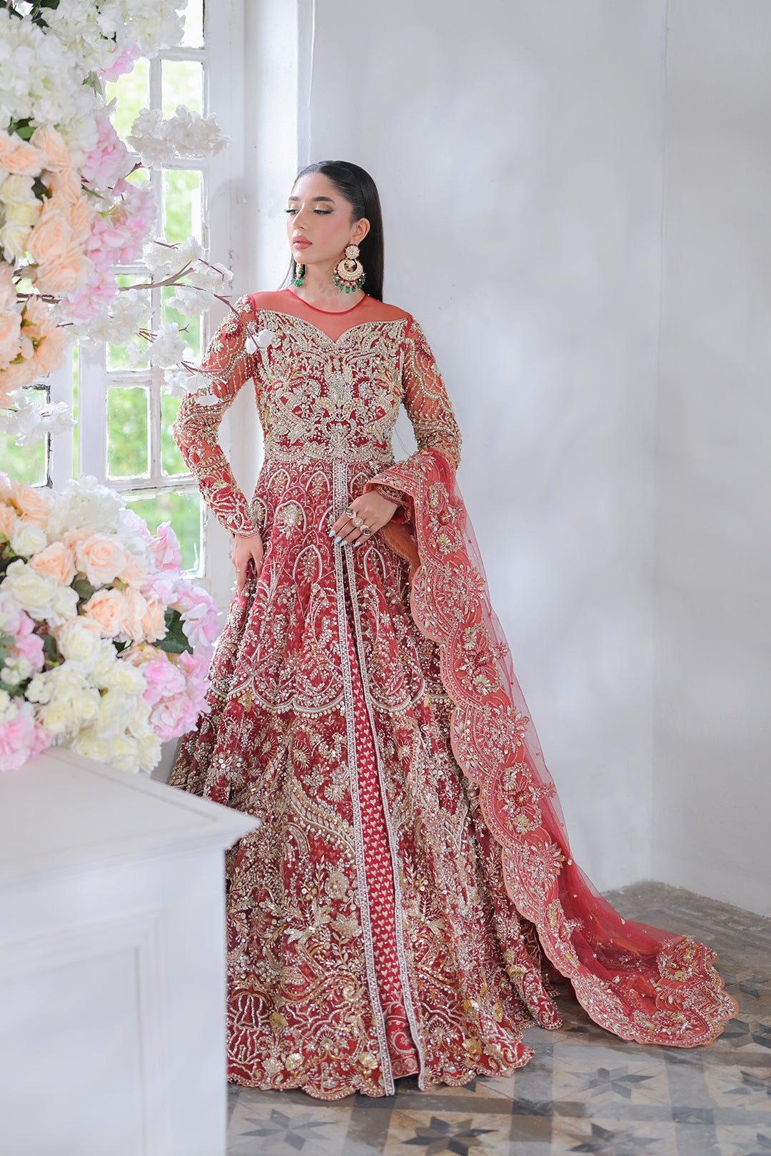 Stunning Red Pakistani Bridal Dress for Your Big Day