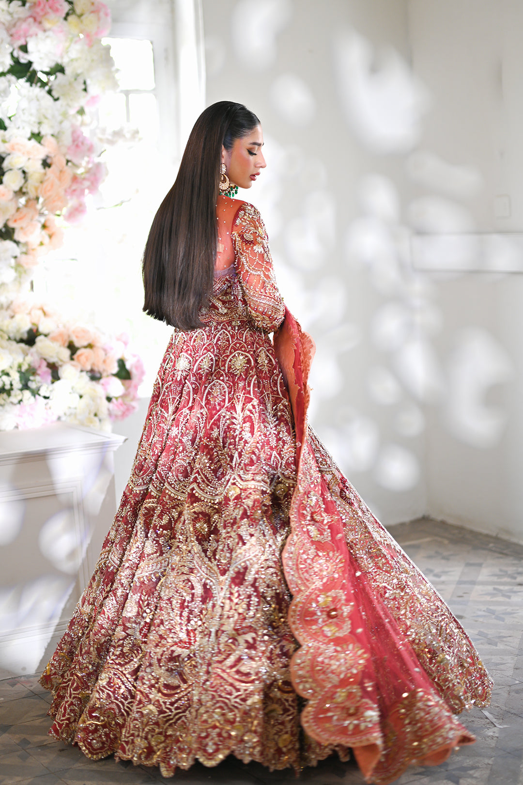 Elegant Red Pakistani Bridal Dress for Your Special Day