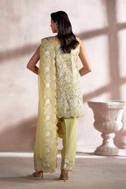 Lime Yellow Elegant 3-Piece Pakistani Designer Dress