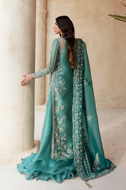 Kameez Sharara Dupatta Blue Pakistani Wedding Dress Online