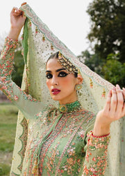 Kameez Sharara Mint Green Pakistani Wedding Dress