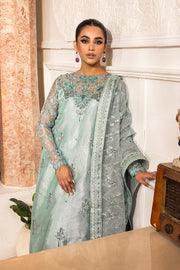 Kameez Trouser Blue Pakistani Party Dress