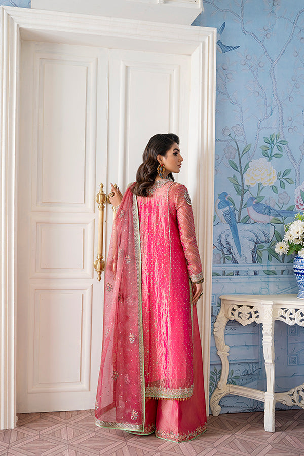 Kameez Trouser Dupatta Pink Pakistani Wedding Dress Online