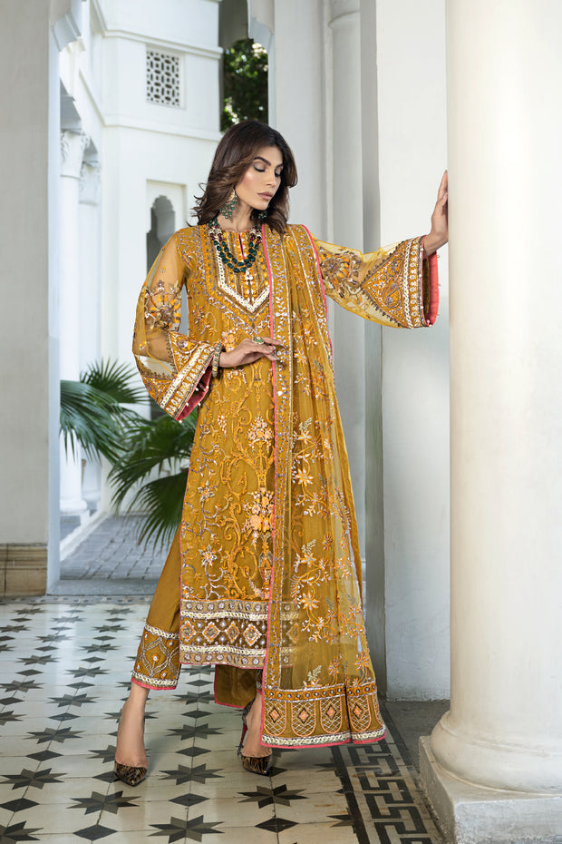 Kameez Trouser Embroidered Pakistani Wedding Dress