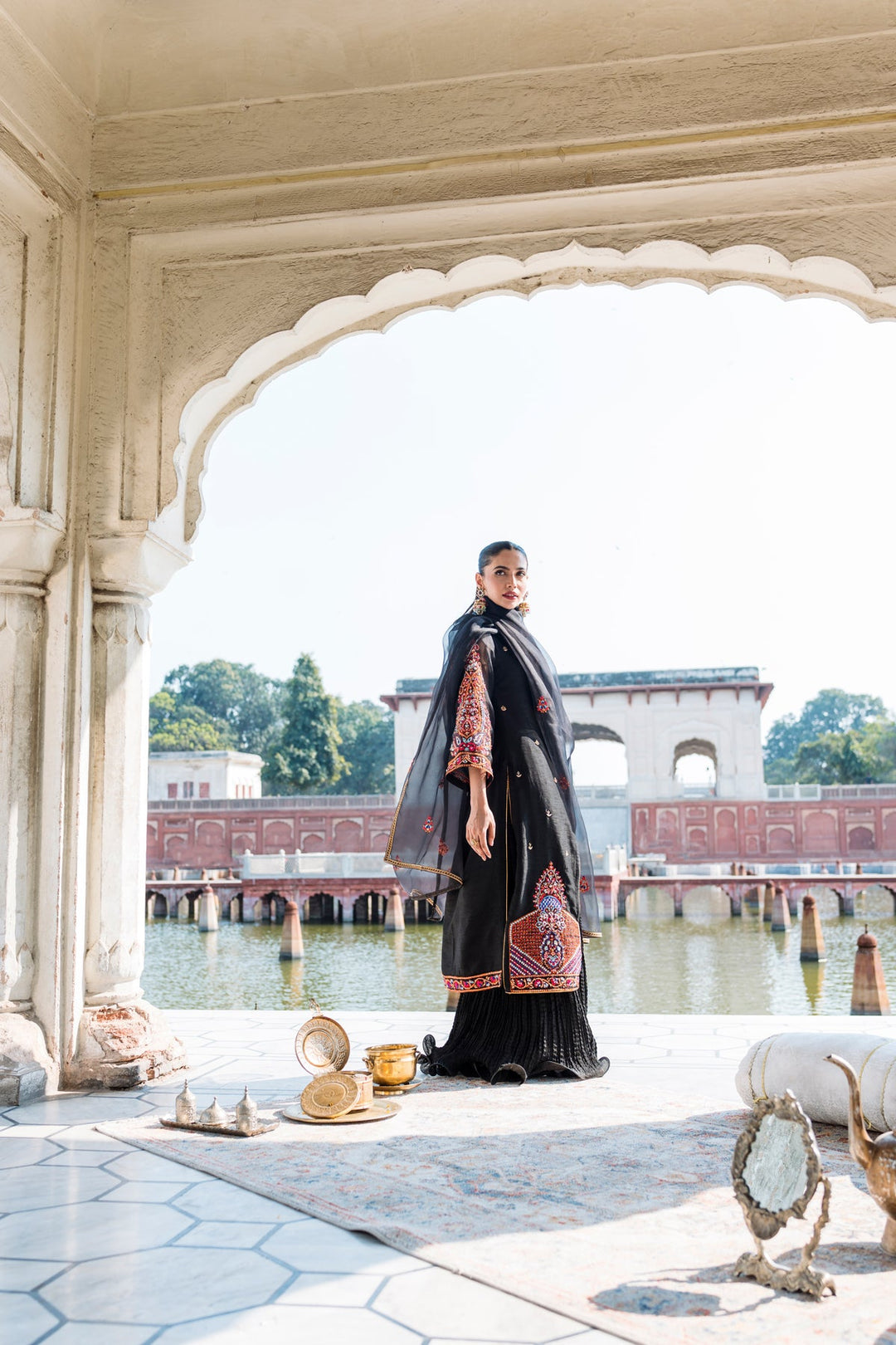 Kameez Trouser Pakistani Black Dress for Wedding