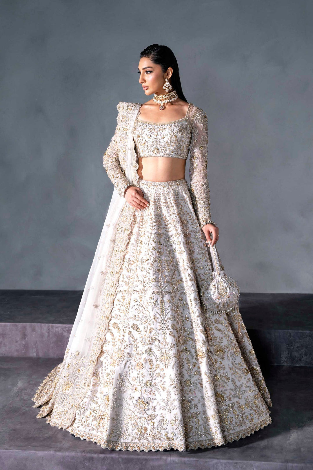 Latest Bridal Lehenga Choli and Dupatta Dress for Wedding