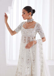 Latest Bridal Lehenga Kameez White Pakistani Wedding Dress