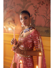 Latest Bridal Wedding Dress in Pink Choli and Lehenga Style
