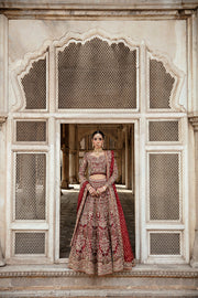 Latest Bridal Wedding Dress in Red Lehenga Choli Dupatta Style