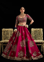 Latest Bridal Wedding Mehndi Dress in Lehenga and Choli Style