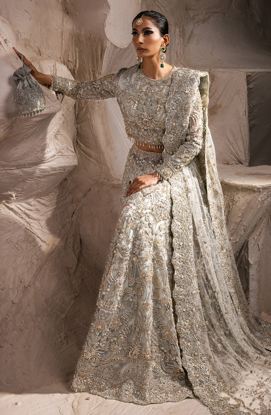 Latest Embellished Bridal Lehenga and Choli Pakistani Dress